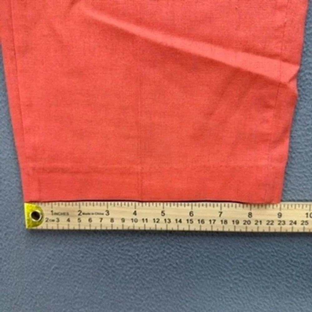 TRUST Pleated Linen Blend Trousers Relaxed Fit 34x32 (FIT 34x28) Orange Pants